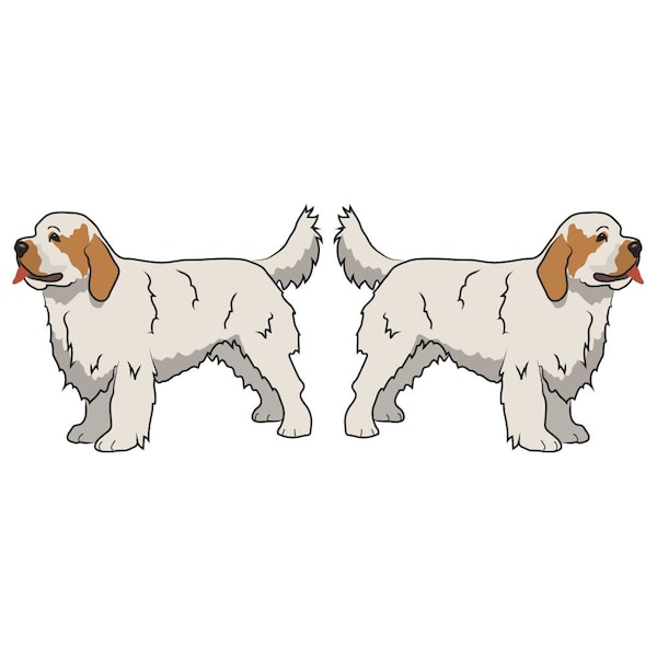 Clumber Spaniel Dog Decal, Dog Lover Decor Vinyl Sticker